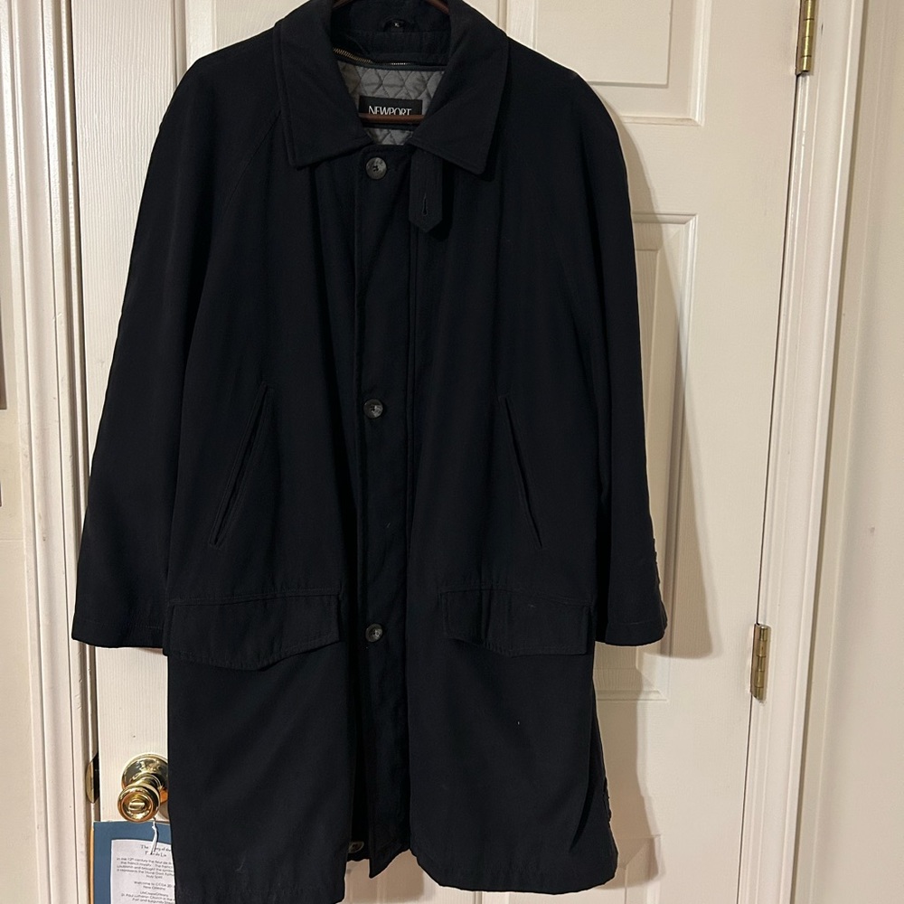 Newport Harbor black men’s 3/4 coat look at sleeve length before you make offer